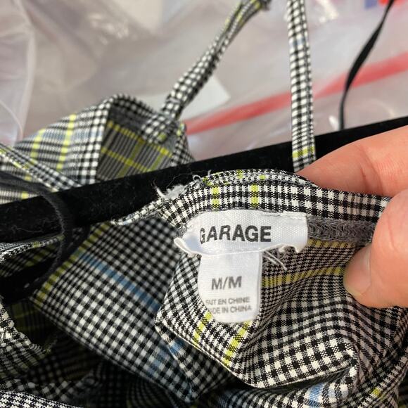 Garage Regina Halter Plaid Cropped Fitted Stretch Retro Inspired Strappy Medium - Picture 6 of 8